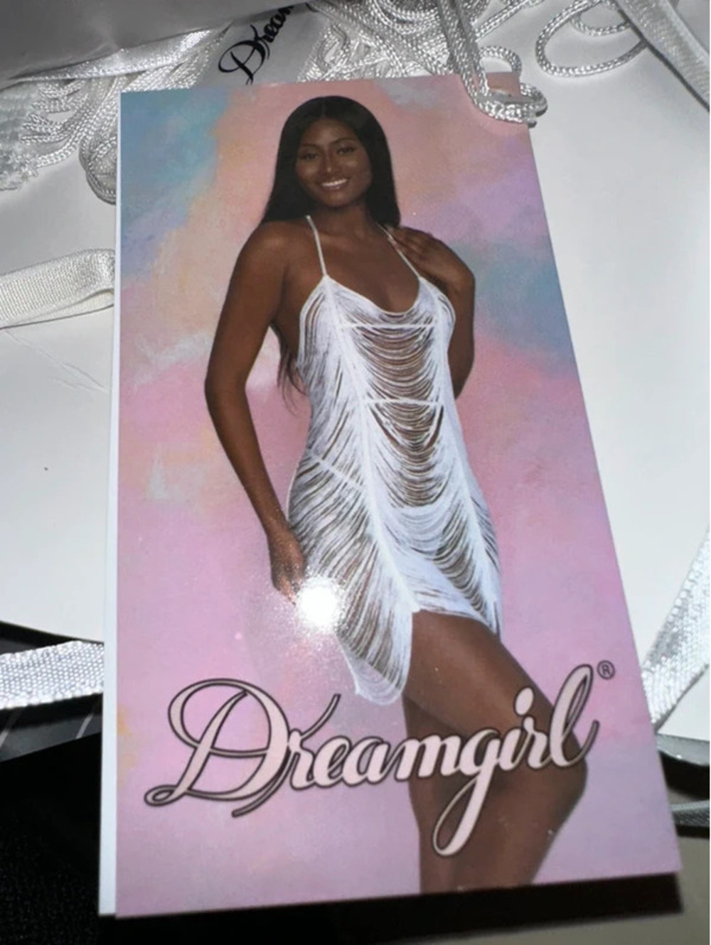 Dreamgirl Draped Fringe Lingerie Chemise NWT